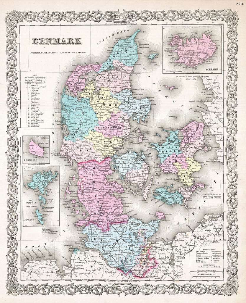 1855 Colton's Map of Denmark 1855 Colton's Map of Denmark