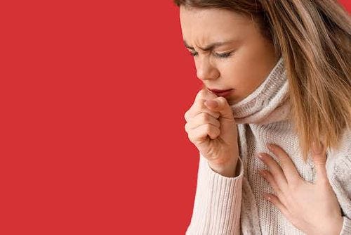 woman coughing