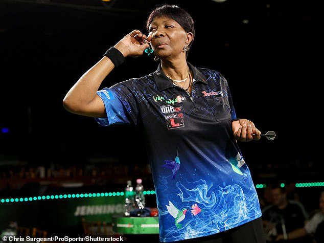 British female darts star Deta Hedman (pictured) has seemingly refused to face another transgender opponent after she withdrew from a women's singles tournament
