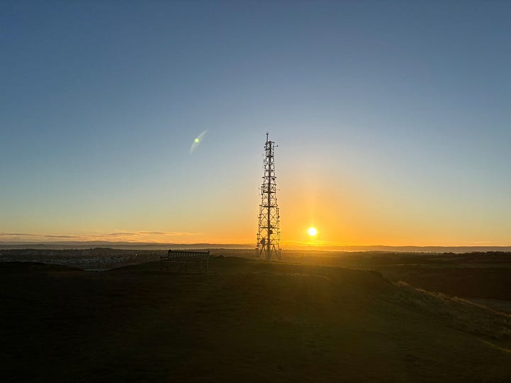 View from Blackford hill to Edinburgh