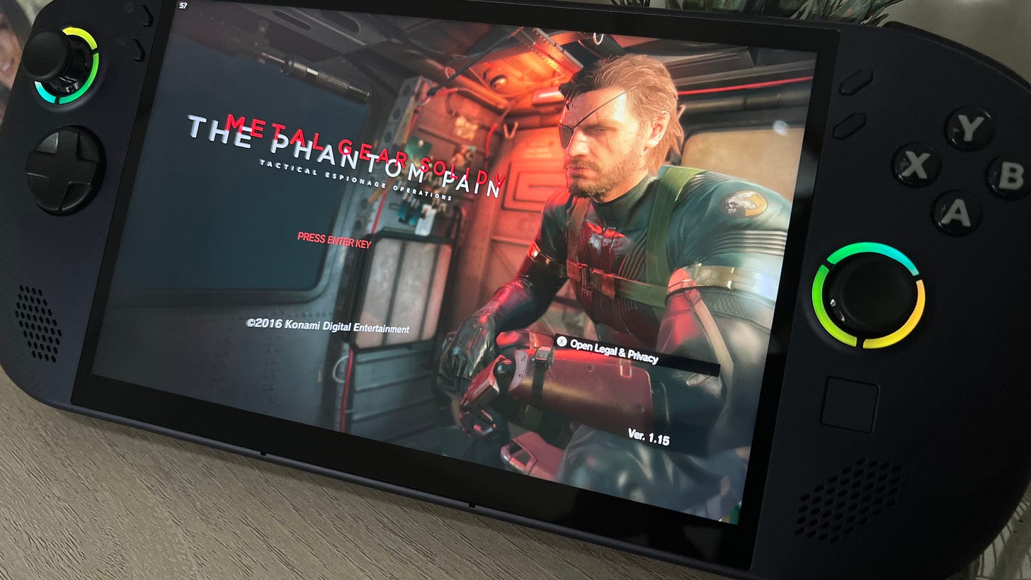 MGS 5 on the Lenovo Legion Go S MGS 5 on the Lenovo Legion Go S