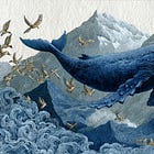 Midjourney Style Resources #10: Blue and White illustrations
