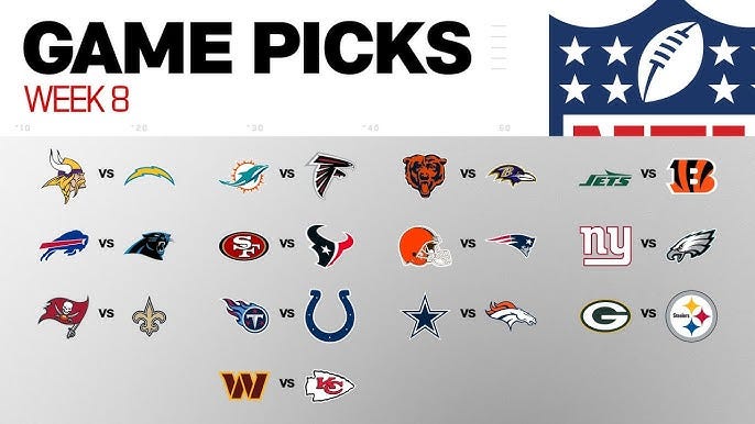 NFL Game Picks Week 8