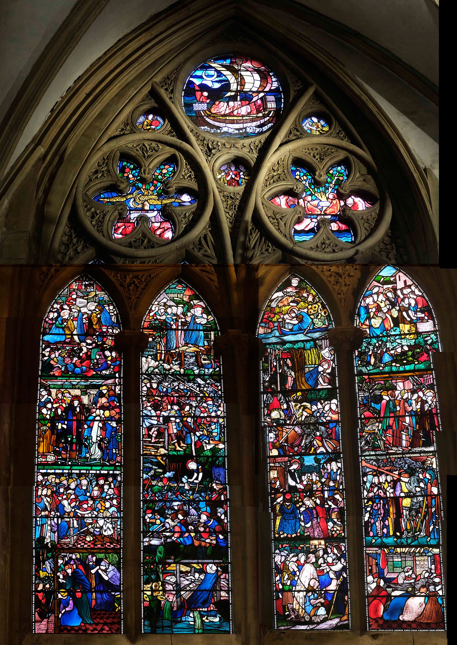 Burne-Jones Catalogue Raisonné | St Frideswide (The Legend of St Frideswide,  scenes from the Life of St Frideswide) stained glass East Window of the  Latin Chapel Christ Church Cathedral, Oxford