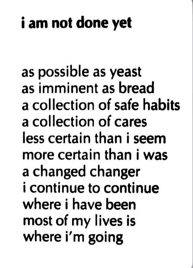 r/Poetry - [POEM] i am not done yet - Lucille Clifton