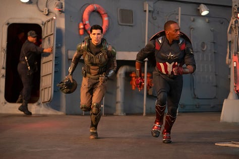 Stills from five new release films including Captain America: Brave New World, Bridget Jones: Mad About the Boy, Heart Eyes, The Gorge and Elevation.