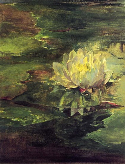 Water Lily Among Pads, 1879, John La Farge Water Lily Among Pads, 1879, John La Farge
