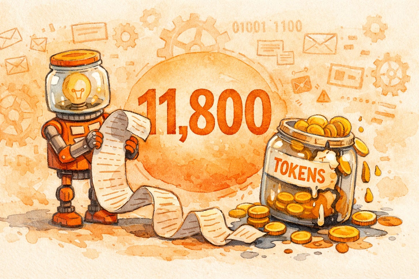 Claude AI token cost math showing 350,000 tokens wasted per month from a single automated scheduled task — token jar running empty Claude AI token cost math showing 350,000 tokens wasted per month from a single automated scheduled task — token jar running empty