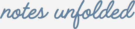 notes unfolded