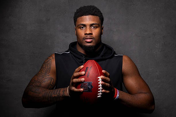 Allen of Georgia poses for a portrait during the 2026 NFL Scouting Combine at Lucas Oil Stadium on February 25, 2026 in Indianapolis, Indiana.