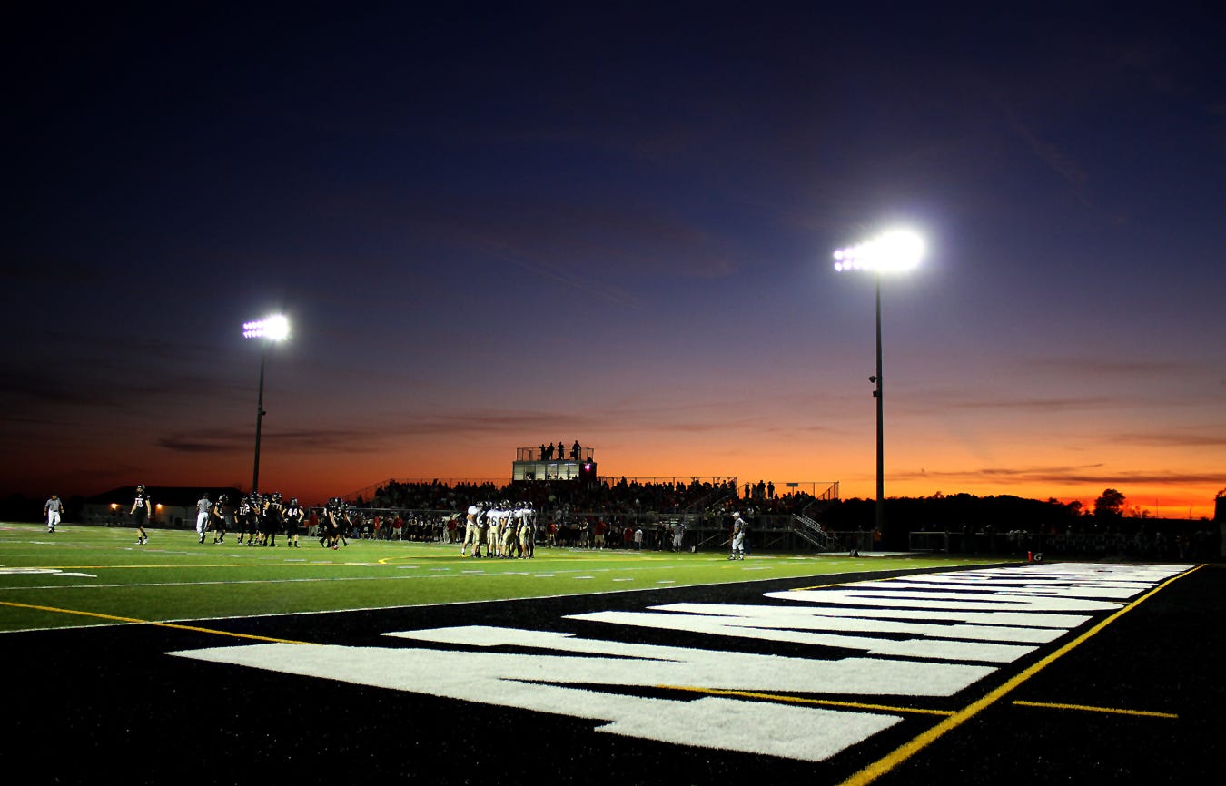 Like myriad Midwestern communities, high school sports play a major role in residents’ interests and spare time. Knightstown built a new high school - complete with a new football stadium featuring artificial turf - about 10 years ago. Friday night football games, like this one against visiting Lapel, are well-attended, with residents converging on the football field, showing their support regardless of the team’s win-loss record.