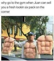 six pack cheat meme 