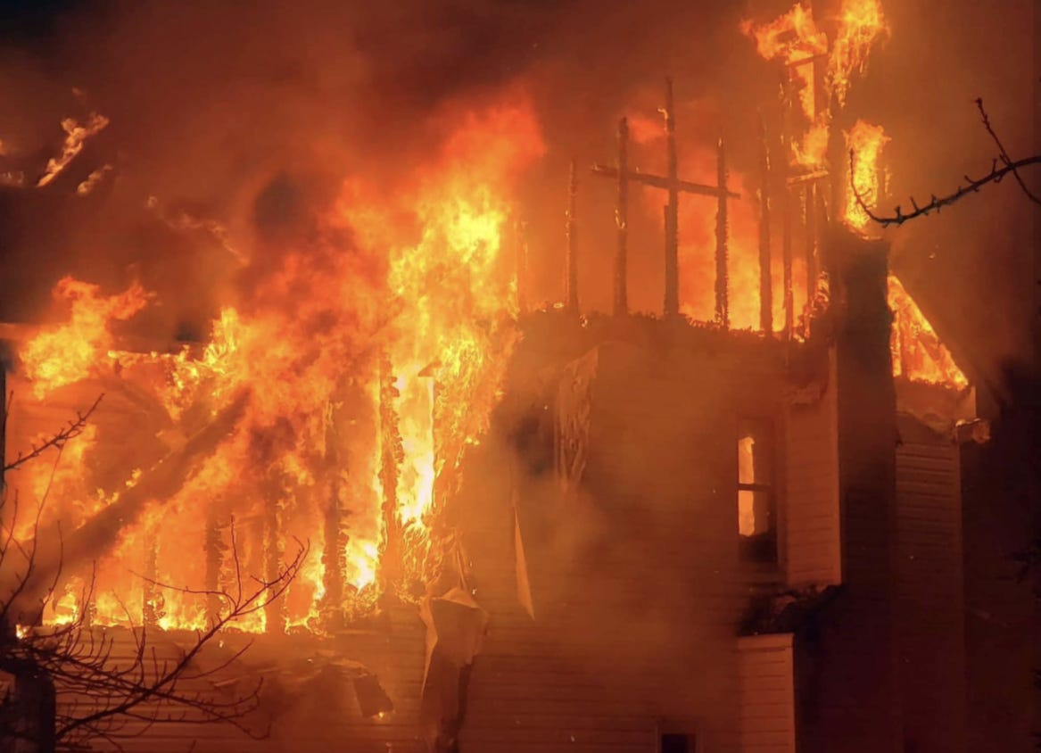 Photo of a NY nursing home fire