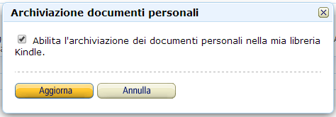 Abilitazione archiviazione documenti personali Abilitazione archiviazione documenti personali