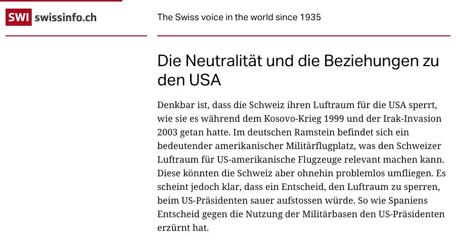 'Whoa, Switzerland?' 'Whoa, Switzerland?'