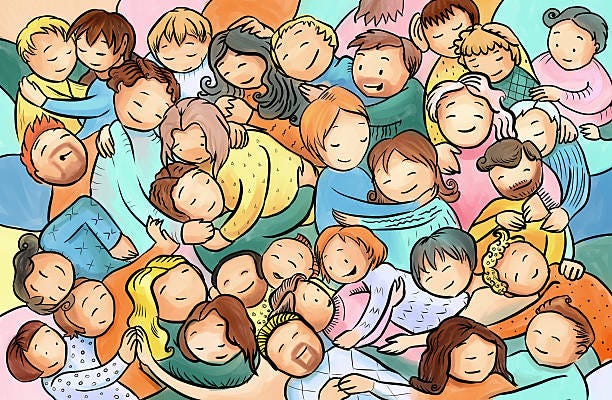 Cuddle Party Stock Photo - Download Image Now - Large Family, Polyamorous,  Oxytocin - iStock