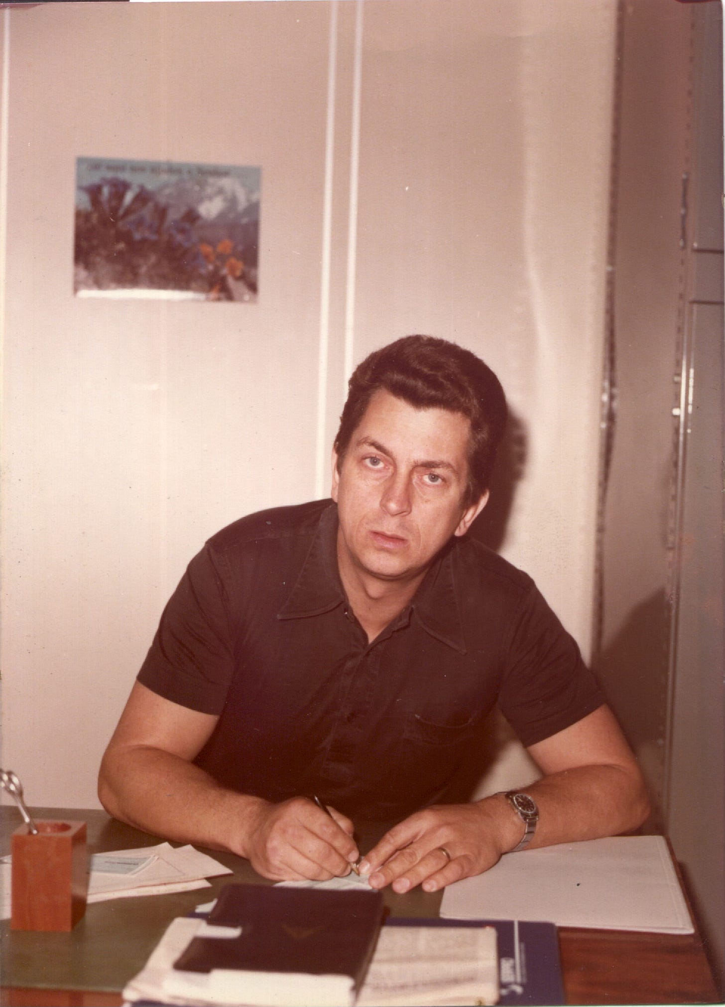 Rev Javan Ribeiro in his studio