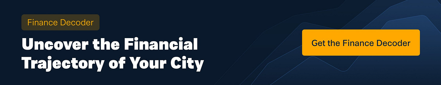 Get the Finance Decoder to uncover the financial trajectory of your city