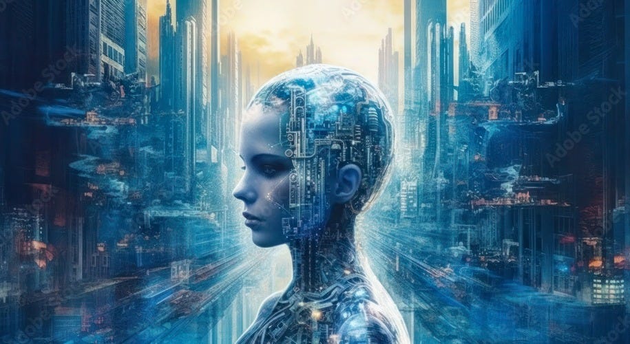 Future Rebellion: AI Taking Over the World in Dark Dystopian Concept ...