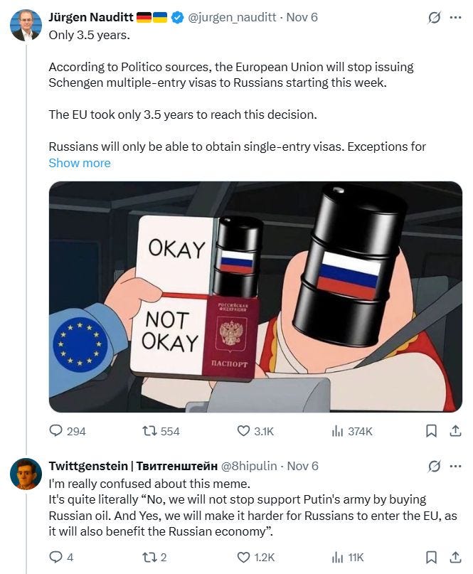 Если честно, по Твиттеру создается ощущение, что у европейцев есть определенные проблемы с пониманием смысла мемов, которые они постят Если честно, по Твиттеру создается ощущение, что у европейцев есть определенные проблемы с пониманием смысла мемов, которые они постят