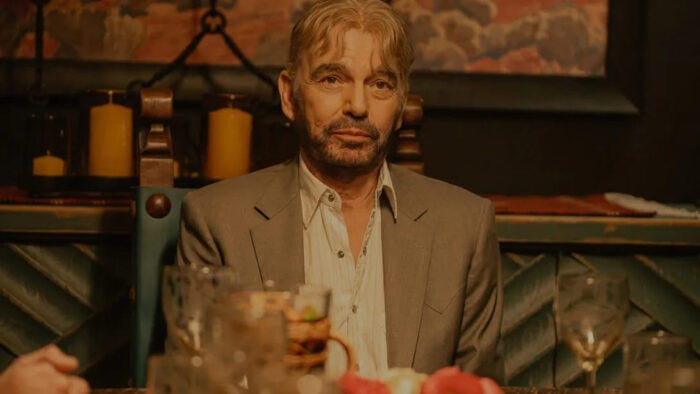 землевладелец сериал билли боб Торнтон за столом землевладелец сериал билли боб Торнтон за столом