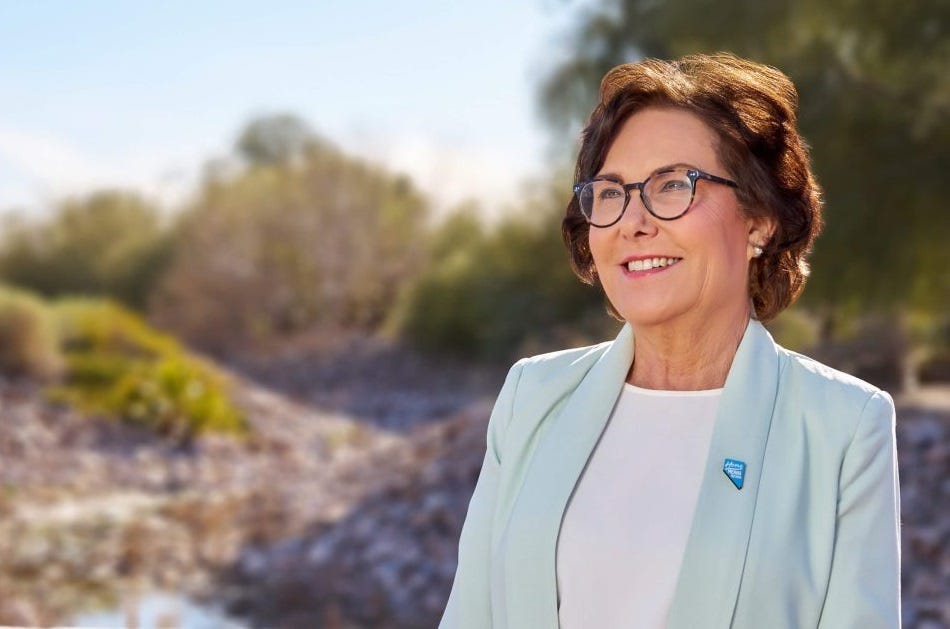 Photo of Sen. Jacky Rosen in the Nevada desert