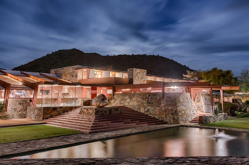 Taliesin West, headquarters of the Frank Lloyd Wright Foundation and the Frank Lloyd Wright School of Architecture.