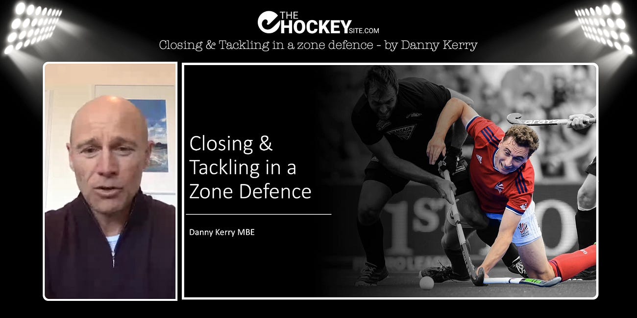 Closing and tackling in a zone defence