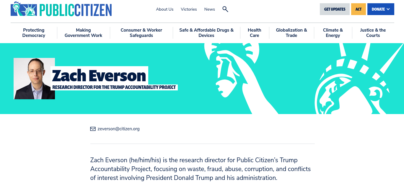 My bio page at Public Citizen