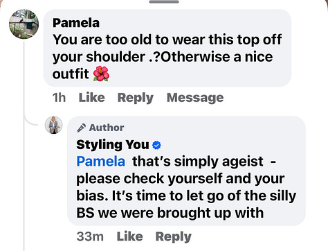 Ageist comments I've received lately