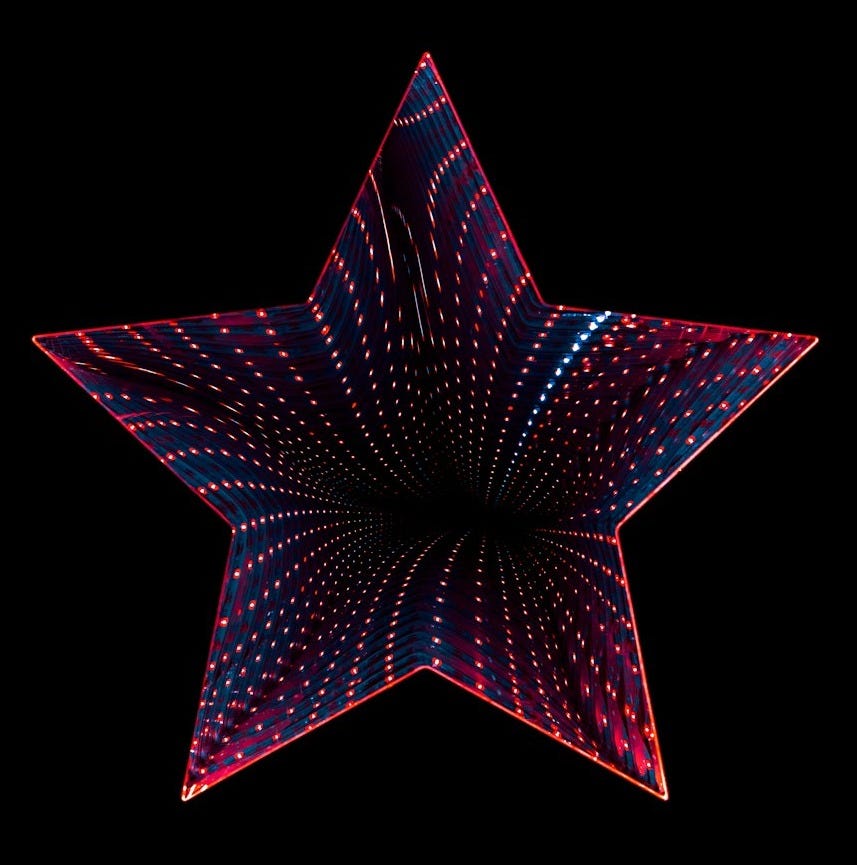 red and blue star