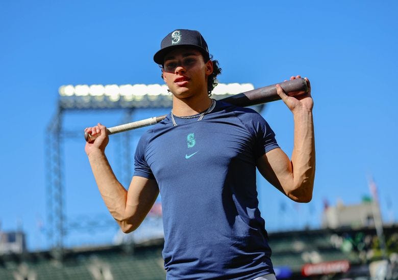 Jonny Farmelo was one of three first-round draft picks by the Mariners in 2023. The outfielder was the No. 29 pick. (Dean Rutz / The Seattle Times)