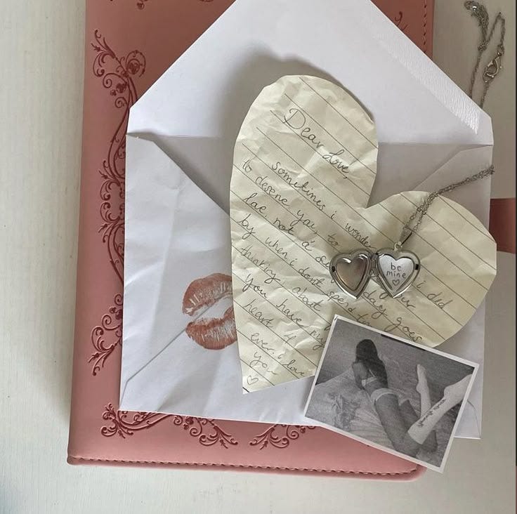 This may contain: an open envelope with a heart and two photos This may contain: an open envelope with a heart and two photos