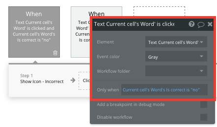 Đánh dấu một từ Duolingo là sai trong một ứng dụng nhái không cần lập trình.