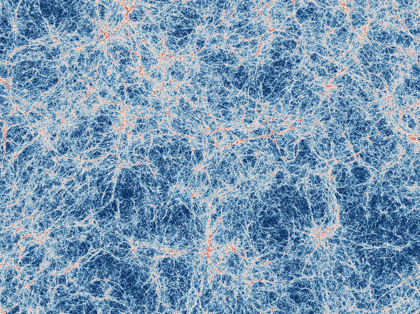 Cosmic Web Filaments Universe Simulation