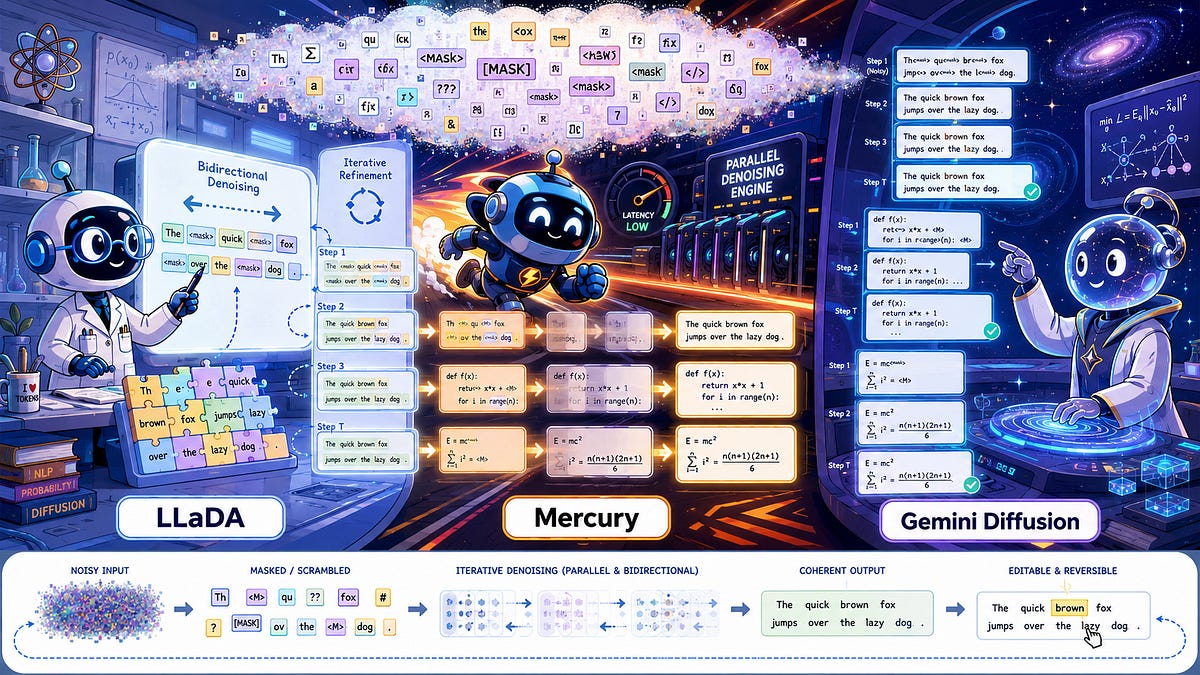 The Sequence Knowledge #866: Three Text Diffusion Models You Need To Know About