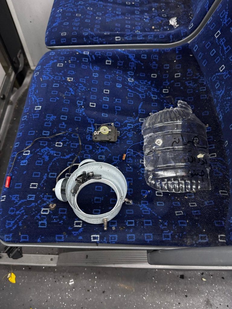 Devices found inside one of the buses.
