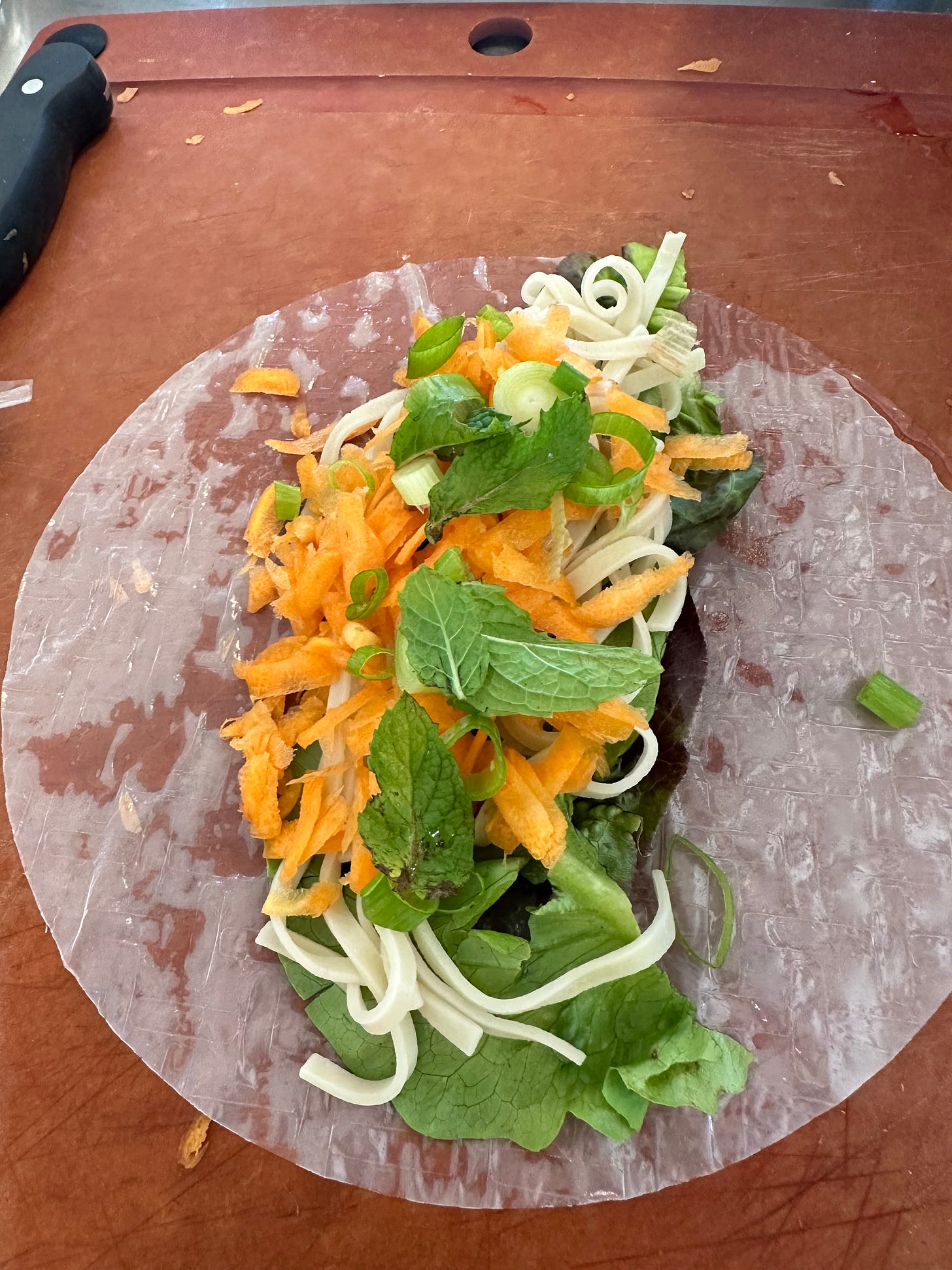 pre-wrapped Asian spring roll