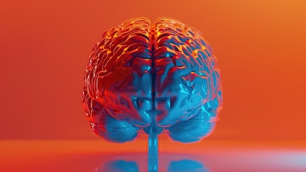 Red and Blue Human Brain Model | Premium AI-generated image