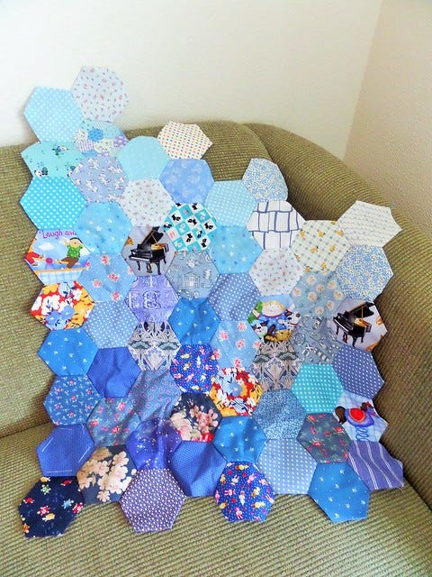 Blue Hexagon Patchwork Blue Hexagon Patchwork