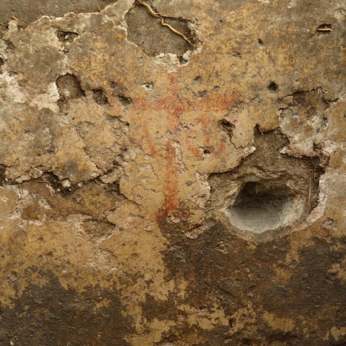 **Christian monogram engraved on an amphora stopper. Credit: Parco Archeologico e Paesaggistico della Valle dei Templi**