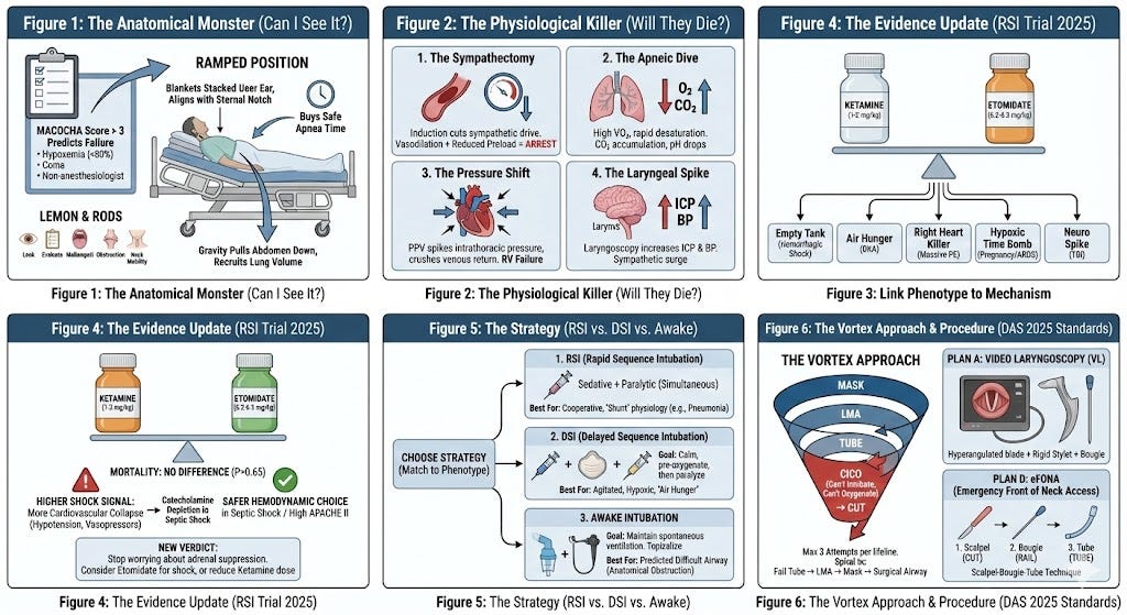 Vortex Algorithm ICU Airway Mastery: Phenotypes, Vortex, and the End of Ketamine Dogma
