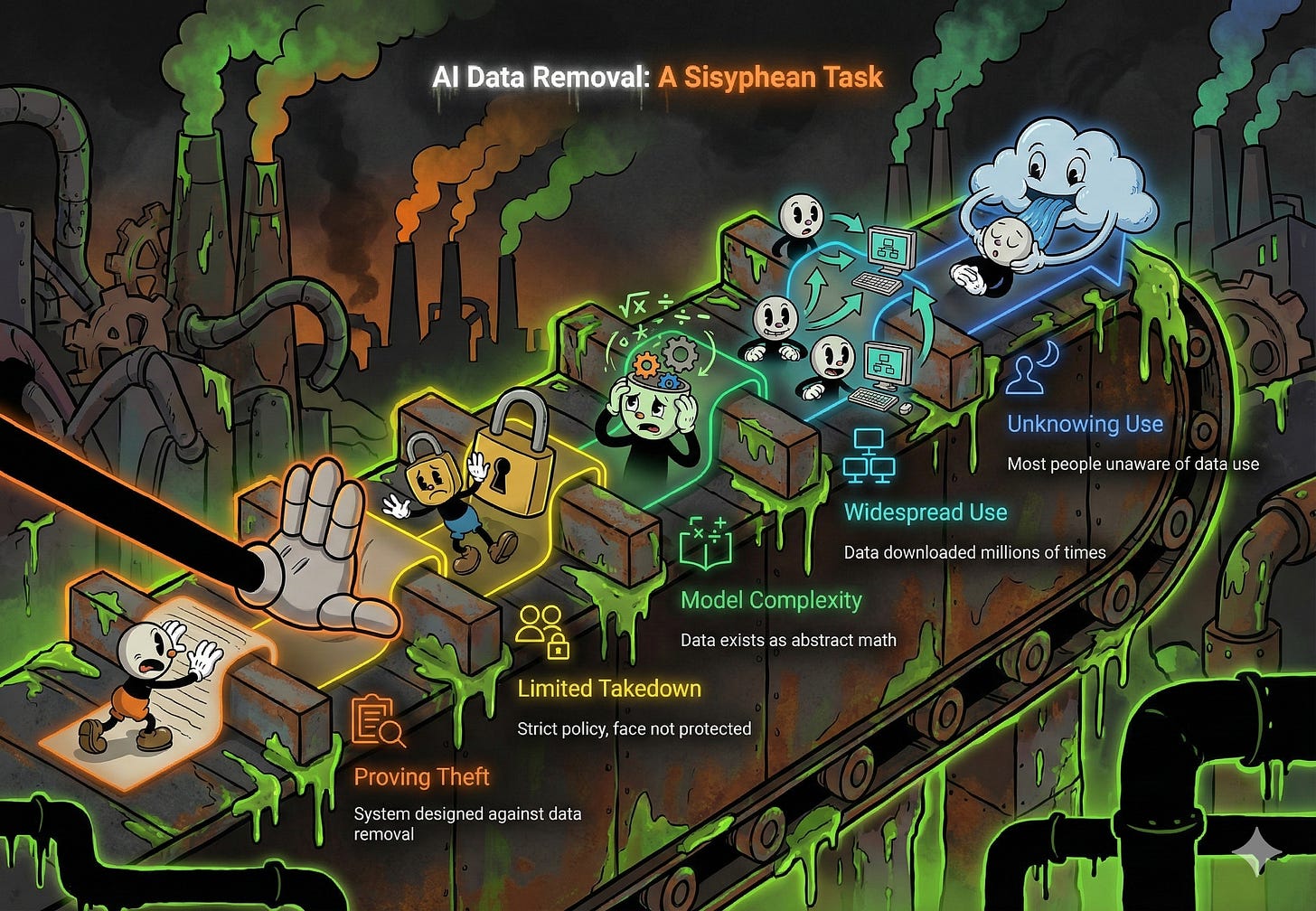 Opting out of AI training is nearly impossible when your data has already propagated across dozens of datasets and trained models.