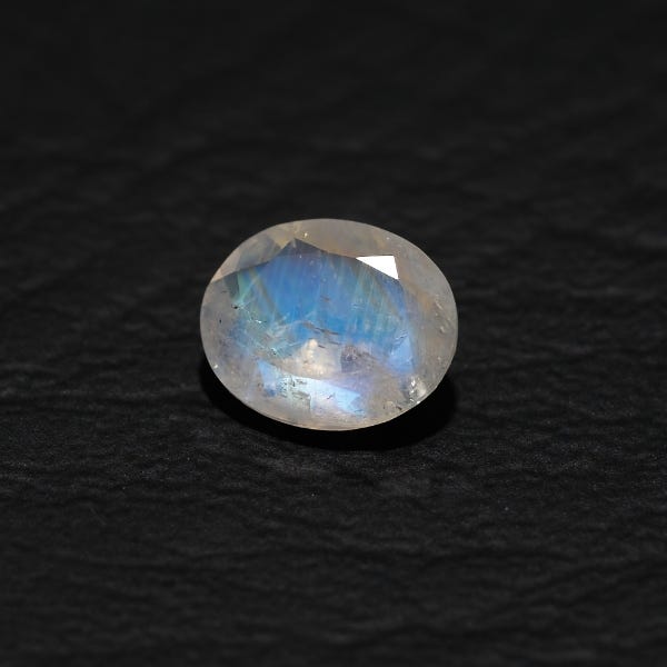The Gem Garden North County San Diego Finest Jewelry And Gemstone Store.  Rainbow Moonstone Faceted 2.81 Carat Oval Gemstone