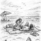 Rev. Sarah Sucks a Cock While Jim Naps on the Beach (18+) (Tales of a Church Harem- precursor)