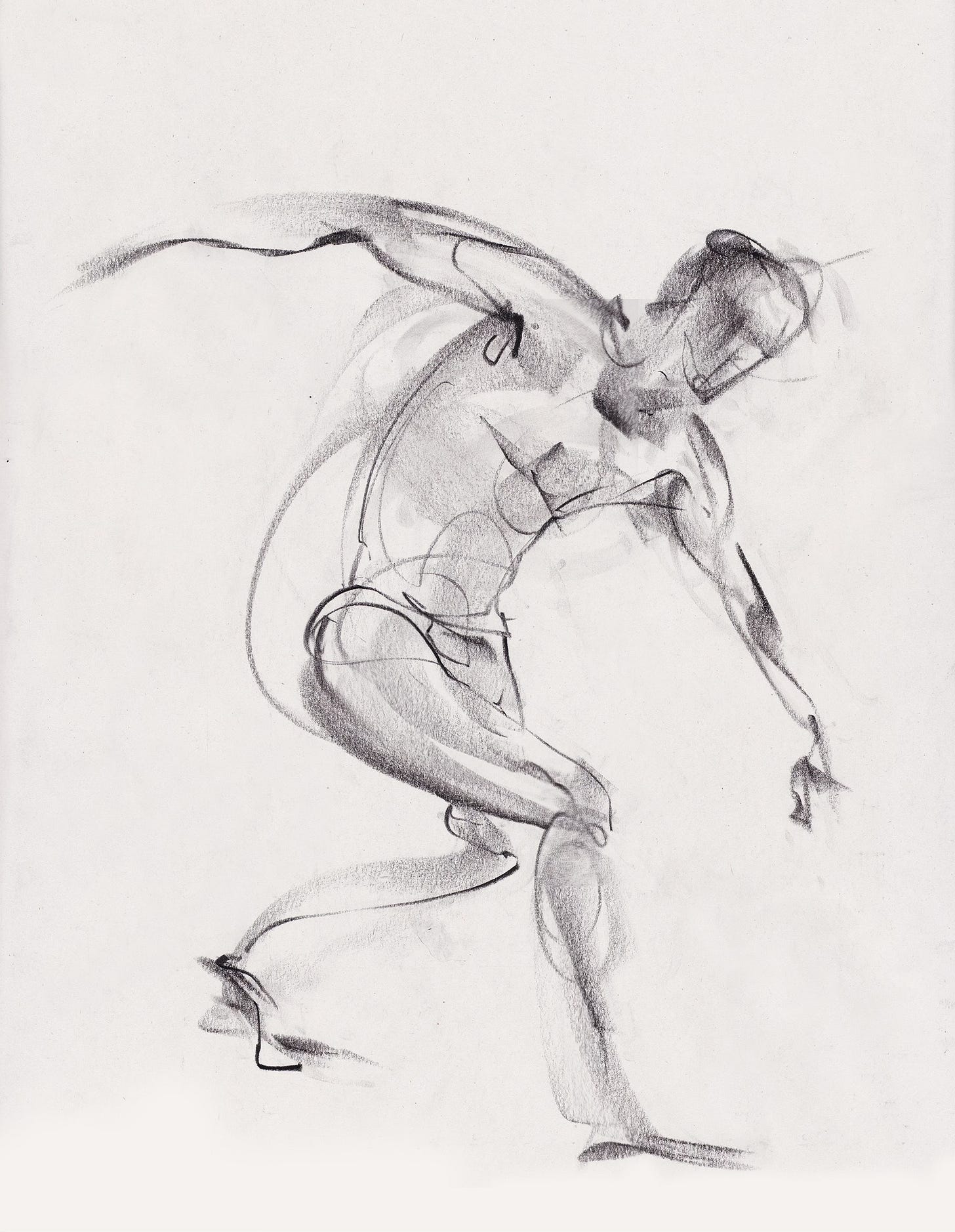 charcoal drawing figure