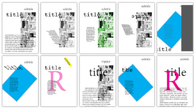 Ten samples of graphic designs generated by EvoDesigner.