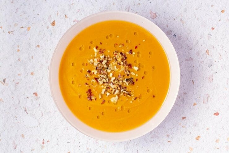 Crema de boniato y zanahoria