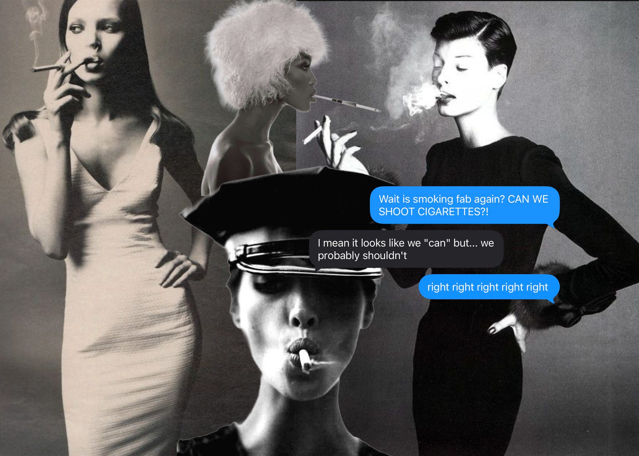 fashion cigarettes People are smoking in fashion magazines again