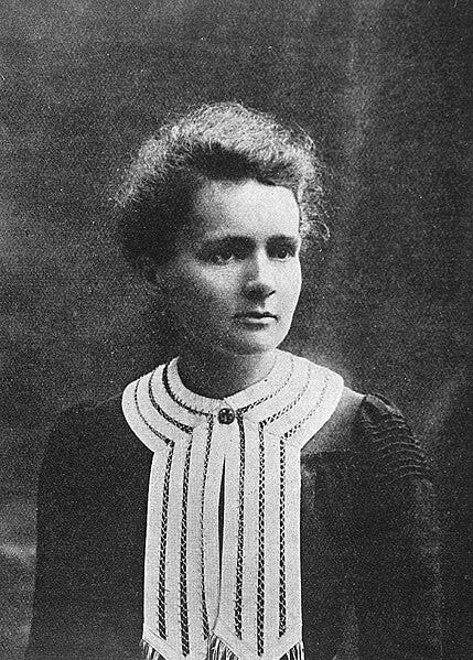 A black and white portrait of Marie Curie A black and white portrait of Marie Curie
